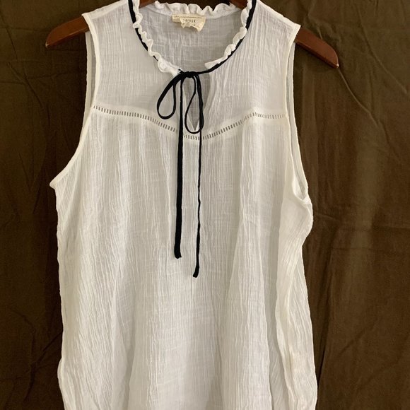 Flower & Feather Women´s White Top Blouse, Size XL - Picture 5 of 16